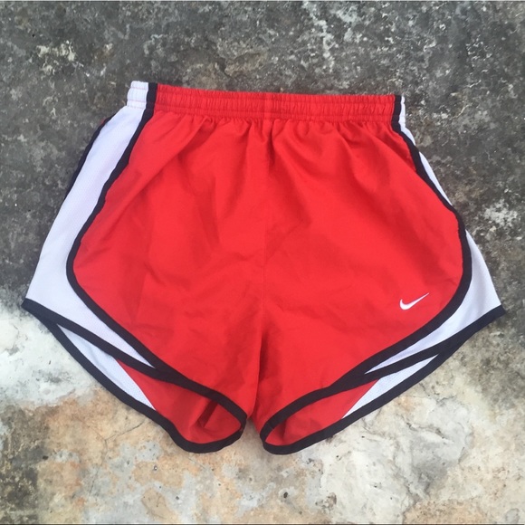 Red nike track shorts Clearance